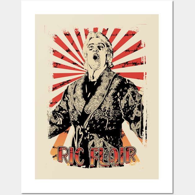 Ric Flair Woo Retro Vintage Aesthetic Wall Art by Ihkwan Art